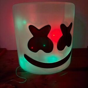 Spirit Halloween Marshmello Premium Light Up Helmet LED Mask Headpiece Tested